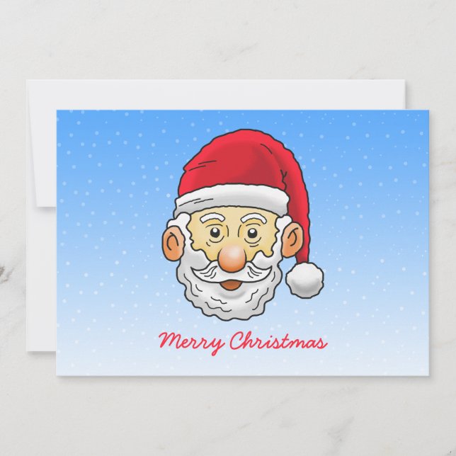 Santa's lovely face holiday card (Front)