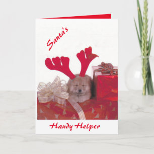 Santa's Lovely Helper Holiday Card