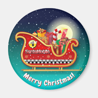 Santa's Magic Xmas Sleigh Magnet
