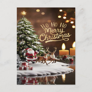 Santa's Magical Christmas Journey Postcard
