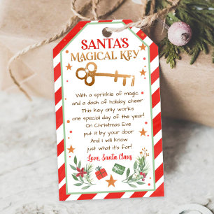 Santa's Magical Key Tag Christmas Eve Box Label