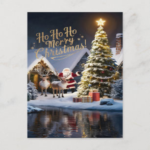 Santa's Magical Reindeer Flight Postcard