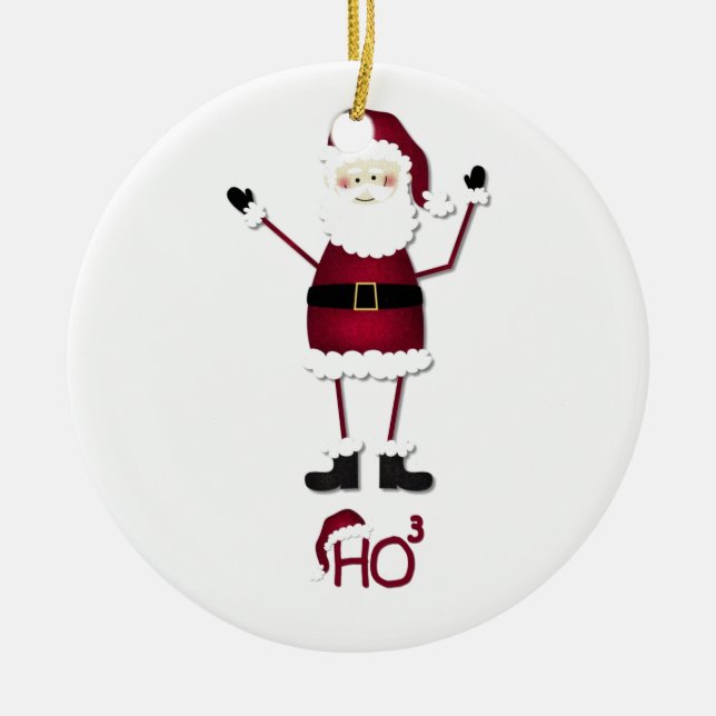 Santa's Math Ceramic Tree Decoration (Front)