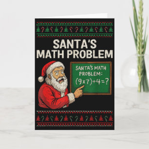 Santa's Math Problem 67 Viral Meme Christmas Ugly Card
