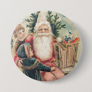 Santa's Merry Christmas 7.5 Cm Round Badge