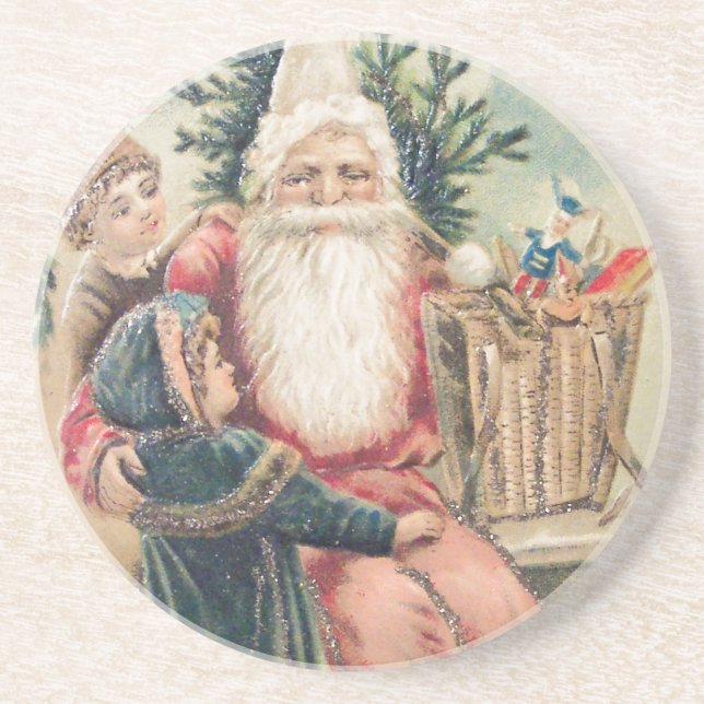Santa's Merry Christmas Coaster (Front)