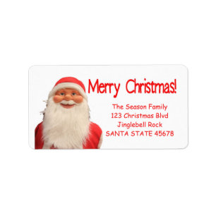 Santa's Merry Christmas label