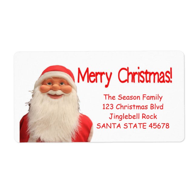 Santa's Merry Christmas label (Front)