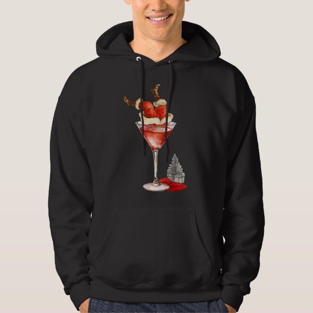 Santa's Merry Cocktail Hoodie (Front)