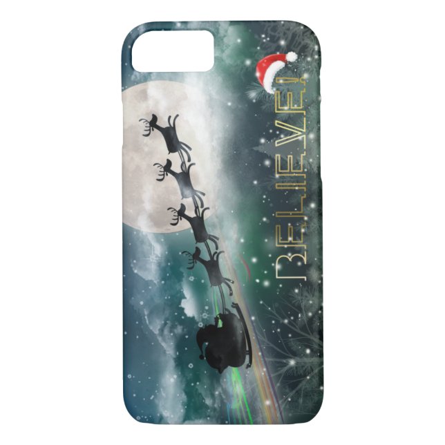 Santa's Midnight Ride Christmas iPhone 7/Plus Case (Back)