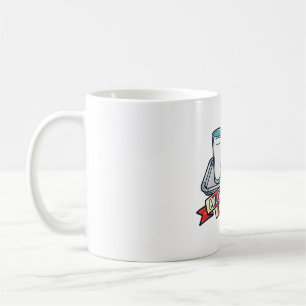 Santas Milk and Cookies Retro Christmas Art Coffee Mug
