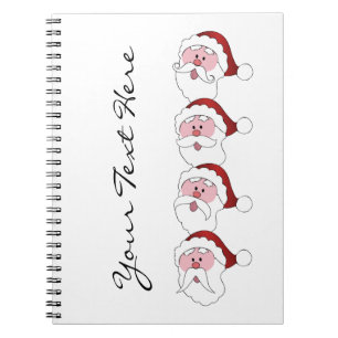 Santa's Moustaches custom notebook