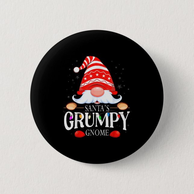 Santa's Mpy Gnome Matching Christmas Pajama  6 Cm Round Badge (Front)