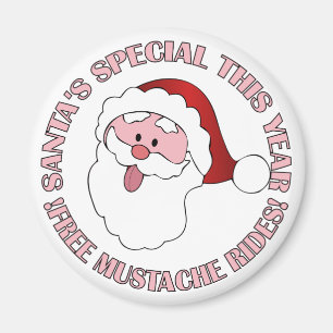 Santa's Mustache Rides magnet