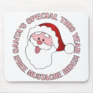 Santa's Mustache Rides mousepad