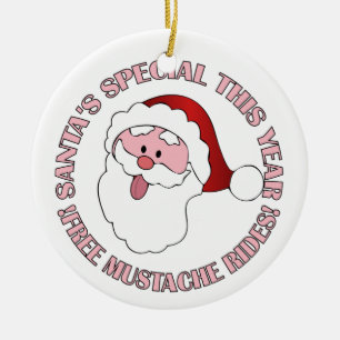 Santa's Mustache Rides ornament