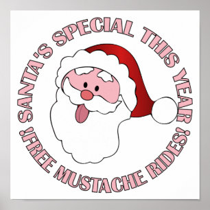 Santa's Mustache Rides poster