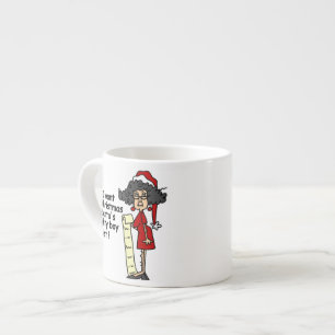 Santa's Naughty Boy List Espresso Cup