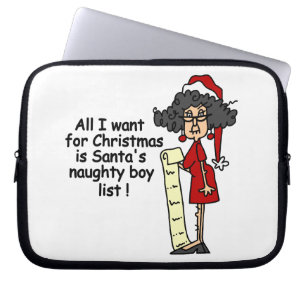Santa's Naughty Boy List Laptop Sleeve