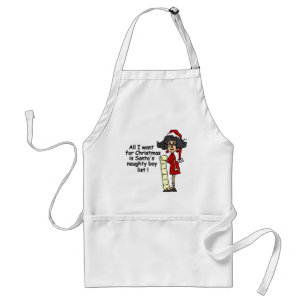 Santa's Naughty Boy List Standard Apron