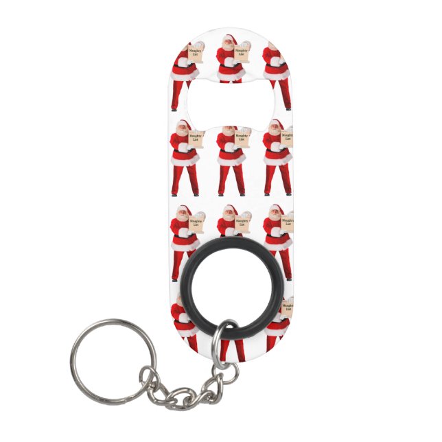 Santa's Naughty List Bottle Opener (Front)