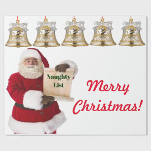 Santa's Naughty List Christmas Wrapping Paper