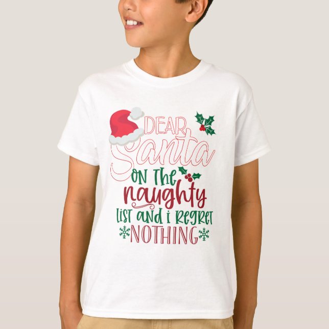 Santa's Naughty List T-Shirt (Front)