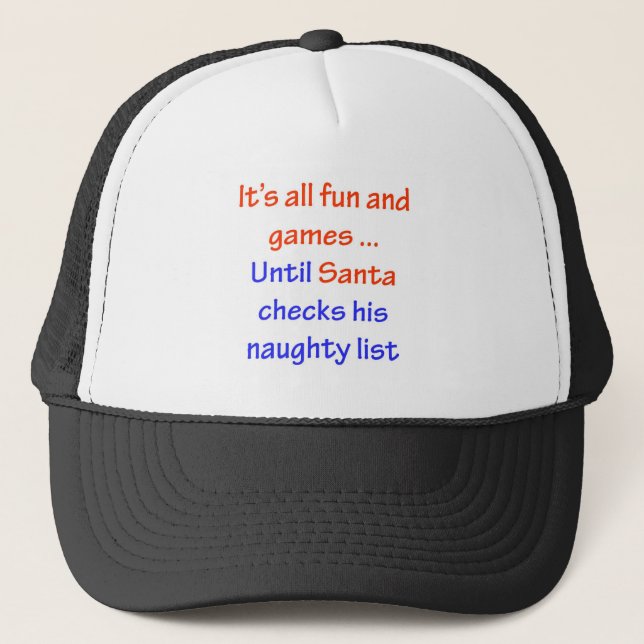 Santa's Naughty List Trucker Hat (Front)