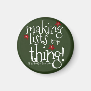 Santas Naughty & nice list Clipboard Magnet