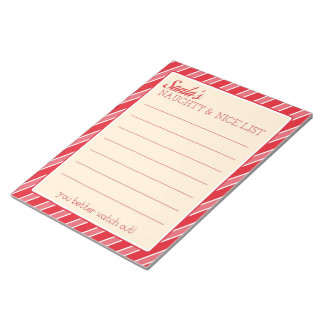 Santa's Naughty or Nice List Notepad