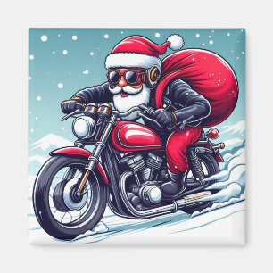 Santa's New Boat - Christmas humor Magnet