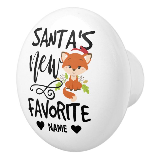 Santa's New Favourite Ceramic Knob (Right)