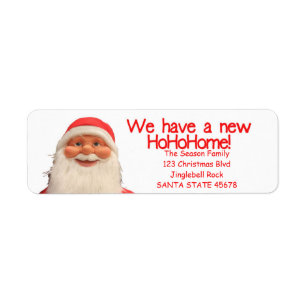 Santa's New Hohohome Christmas label
