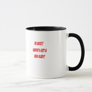 Santa's New Sled Christmas Mug