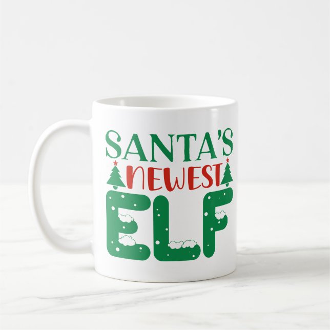 Santa's Newest Elf Coffee Mug (Left)