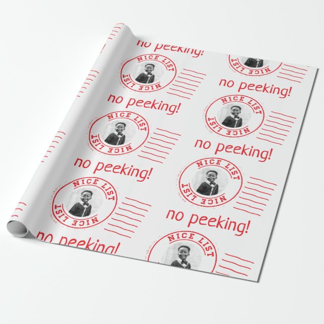 Santa's Nice List Wrapping Paper (Unrolled)
