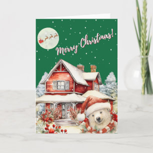 "Santa's Night Flight" Holiday Card