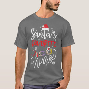 Santa's Nurses Christmas Favourite ICU Nurse Chris T-Shirt