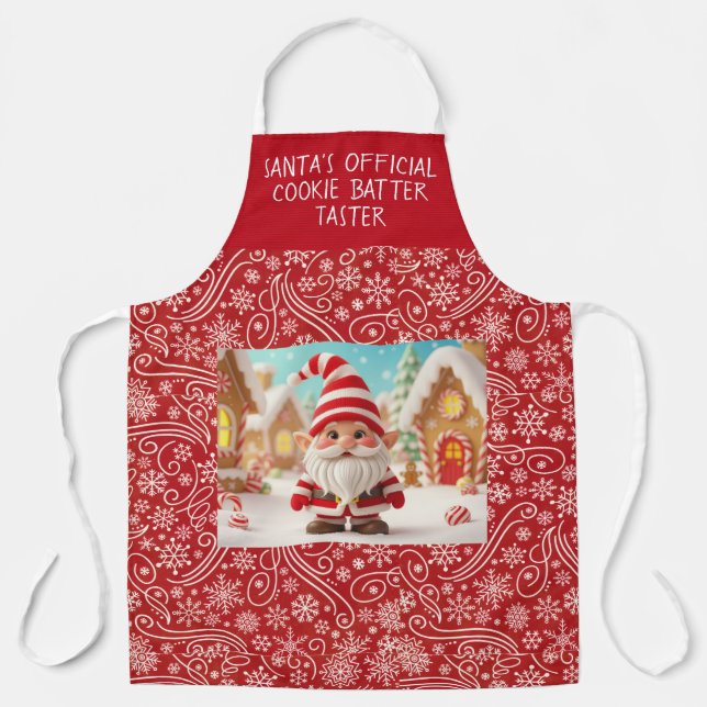 Santa's Official Cookie batter taster Apron (Front)