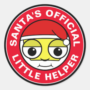 Santa's Official Little Helper Classic Round Sticker