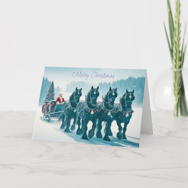 Santa's on the Way Christmas Card (Front)