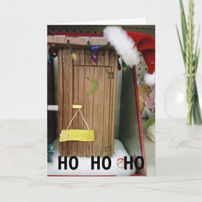 SANTA'S OUTHOUSE GREETINGS HOLIDAY CARD (Front)