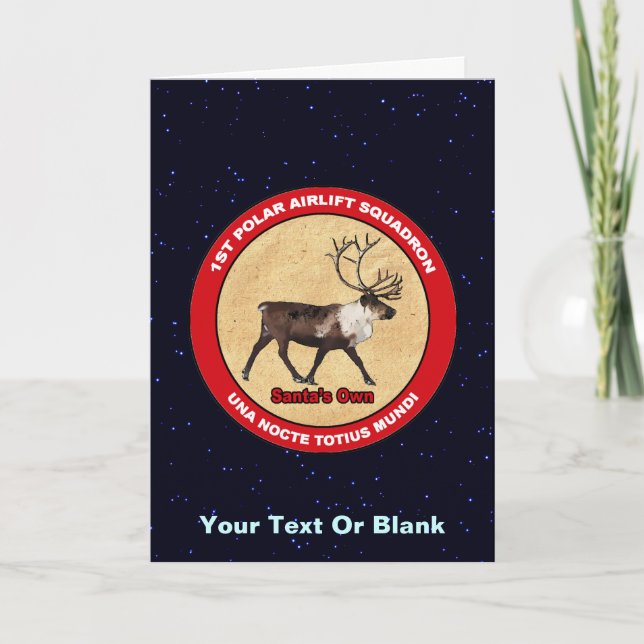 Santa's Own - 1st Polar Airlift Squadron Holiday Card (Front)