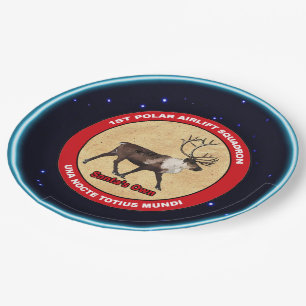 Santa's Own - 1st Polar Airlift Squadron Paper Plate