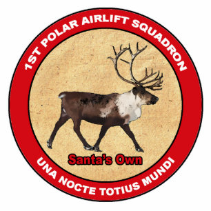 Santa's Own - 1st Polar Airlift Squadron Photo Sculpture Magnet