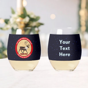 Santa's Own - 1st Polar Airlift Squadron Stemless Wine Glass
