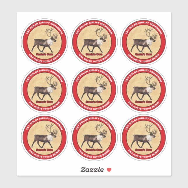 Santa's Own - 1st Polar Airlift Squadron Sticker (Sheet)