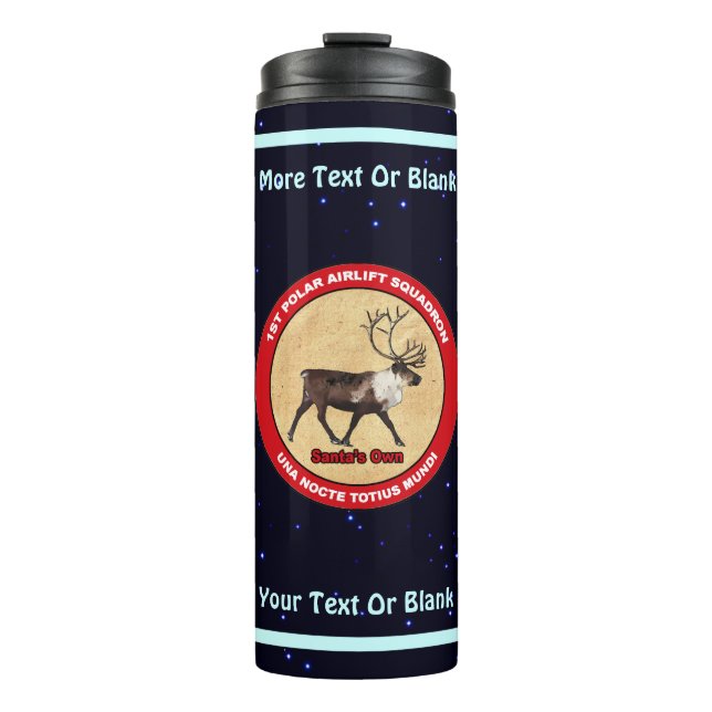 Santa's Own - 1st Polar Airlift Squadron Thermal Tumbler (Front)