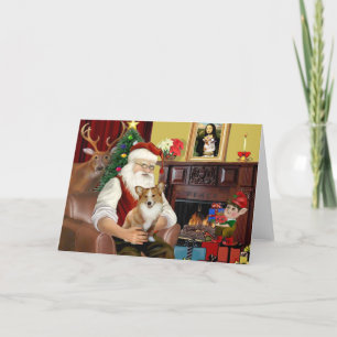 Santa's Pembroke Welsh Corgi Holiday Card