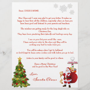 Santa's Personal Letter to Your Child Christmas